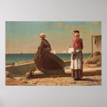 ¡Ya viene papá! - Poster de Winslow Homer Bella Ar