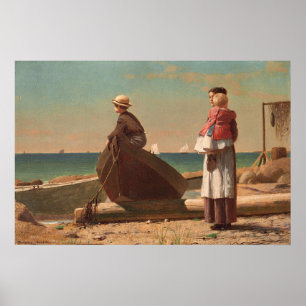 Póster ¡Ya viene papá! - Poster de Winslow Homer Bella Ar