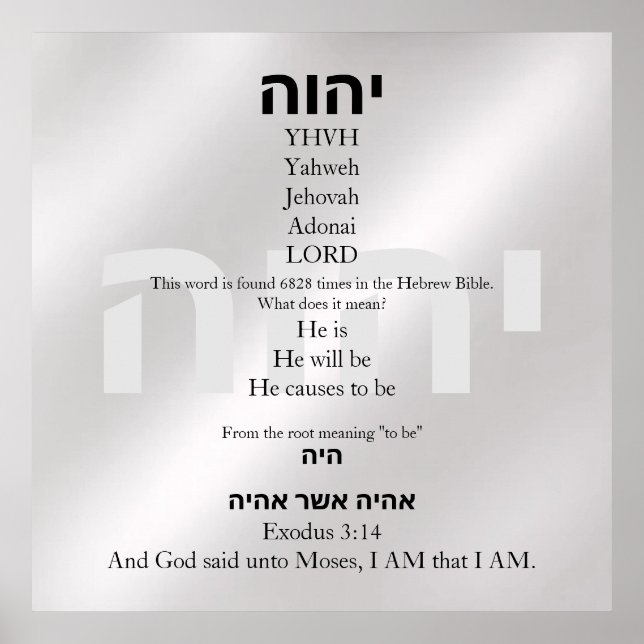 Póster Yahweh (Frente)
