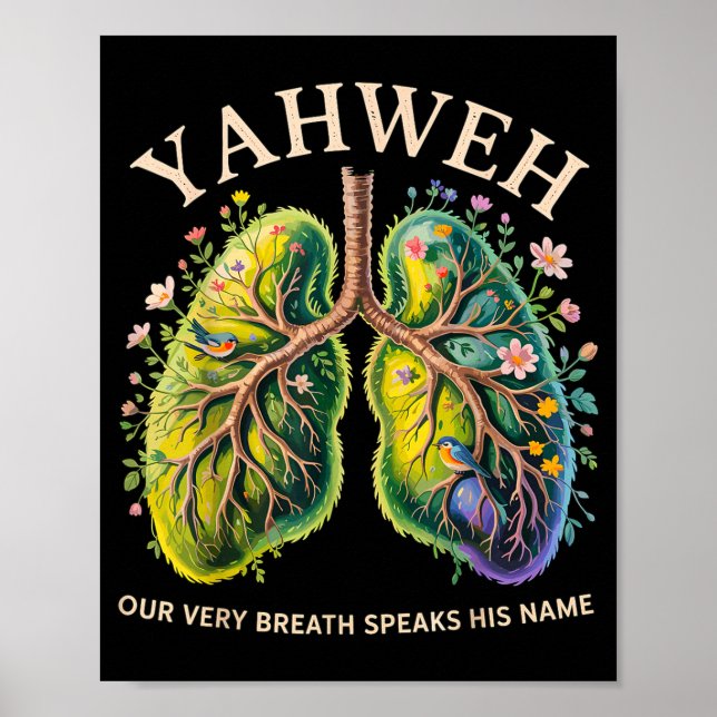 Póster Yahweh Our Very Breath Speaks His Name Christian  (Frente)