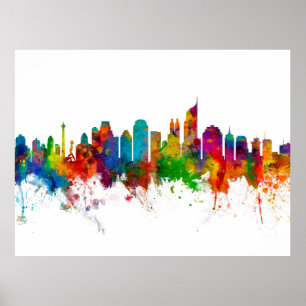 Póster Yakarta Skyline Indonesia