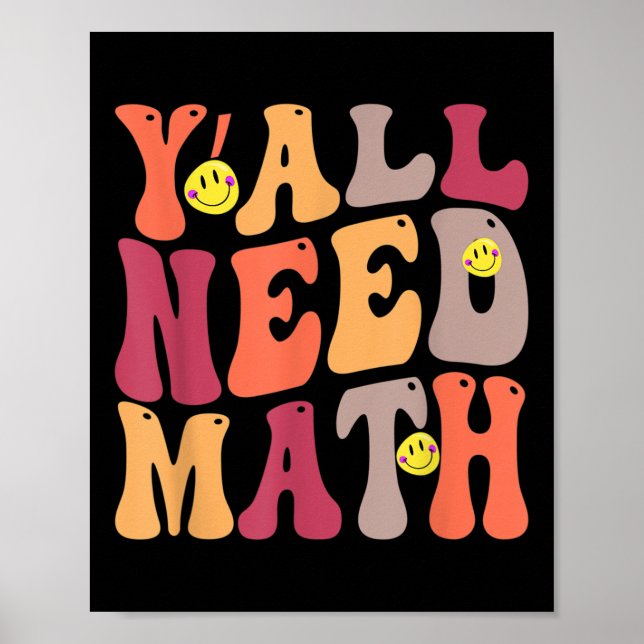 Póster Yall Necesita Feliz Matemática (Frente)