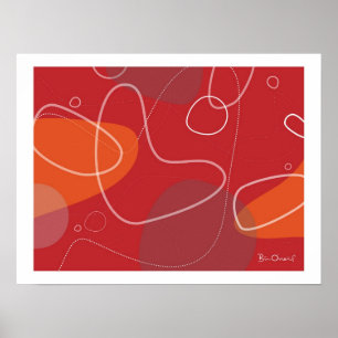 Póster Yamaguchi - Atomic-Age Abstract Poster