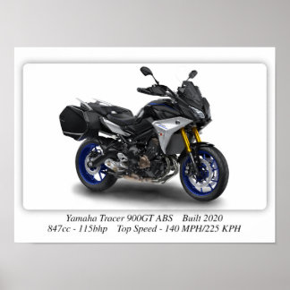Póster Yamaha Tracer 900 GT ABS Motorcycle - A3 