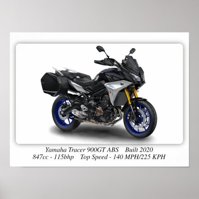 Póster Yamaha Tracer 900 GT ABS Motorcycle - A3  (Frente)