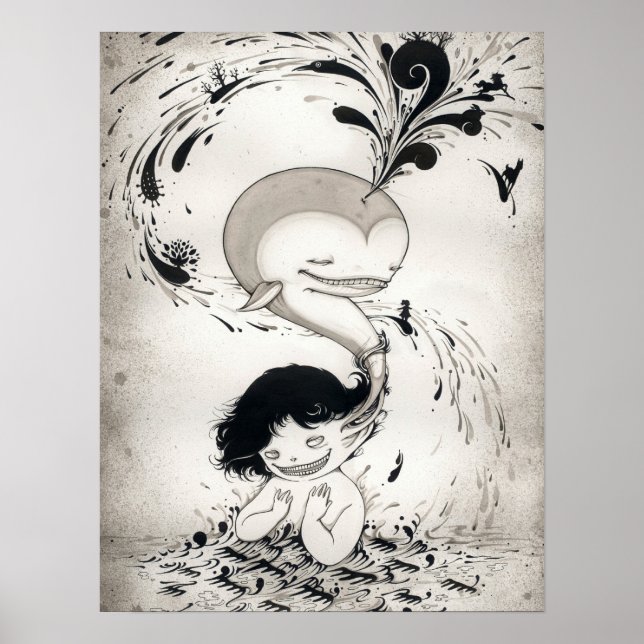 Póster Yan Wei, "sin ballena" | 闫 威 (Frente)