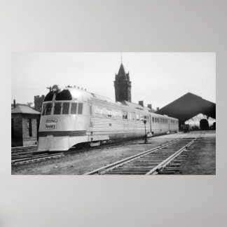 Póster Yanqui volando en Portland, Estación de Sindicatos