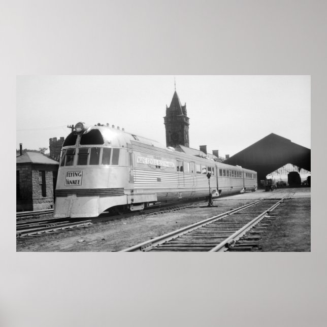 Póster Yanqui volando en Portland, Estación de Sindicatos (Frente)