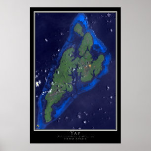 Póster Yap Micronesia De Space Satellite Art