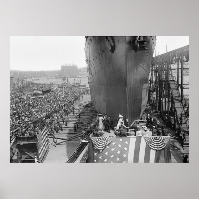 Póster Yard de la Marina de Brooklyn, 1908 (Frente)