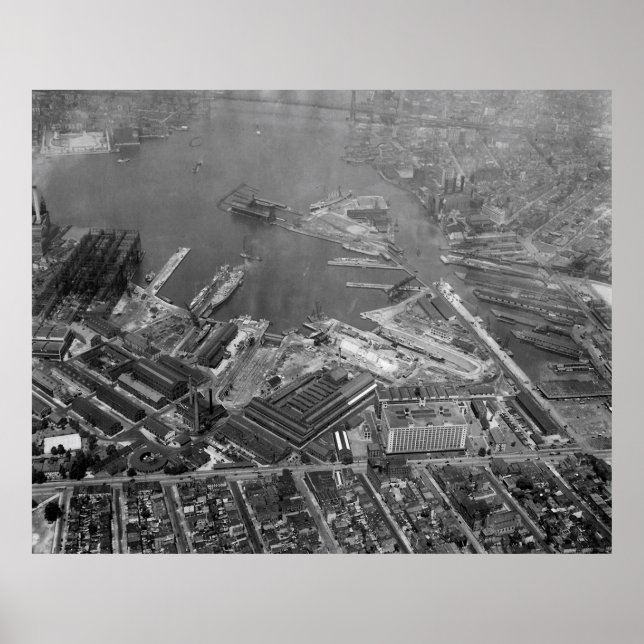 Póster Yard Naval de EE.UU. en Brooklyn NY Photograph (19 (Frente)