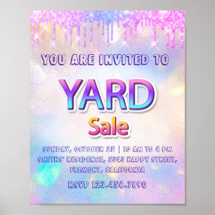 Póster Yard Sale Home Dris Holographic Purpurina Event