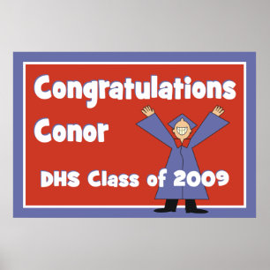 Póster yarda del graduado de Conor