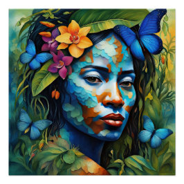 Póster “Yarumi” Espíritu de Orquídea - Mujeres en Amazoni