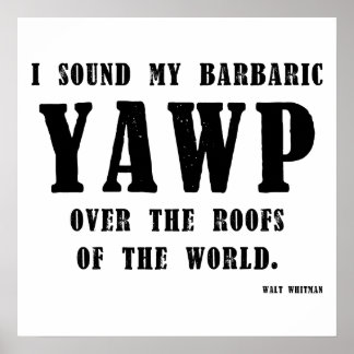 Póster yawp bárbaro