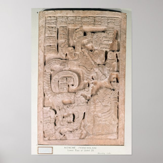 Póster Yaxchilan lintel , Temporada tardía del clásico (Frente)