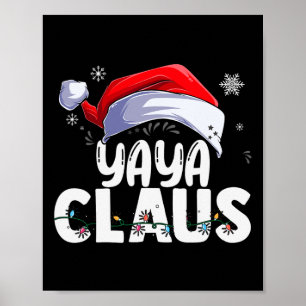 Póster Yaya Claus Xmas Familia coincidiendo con la abuela
