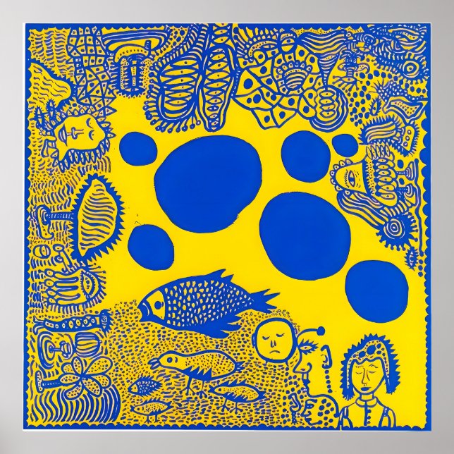 Póster Yayoi Kusama art (Frente)