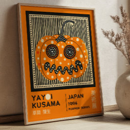 Póster Yayoi Kusama Halloween Pumpkin Exhibition 