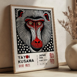 Póster Yayoi Kusama Mandrill Retro Exhibition
