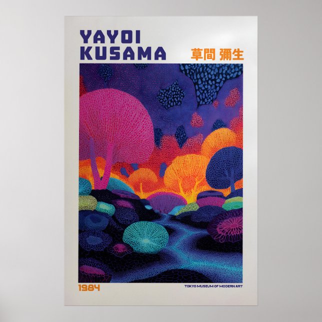 Póster Yayoi Kusama Poster - Yayoi Kusama Inspired (Frente)