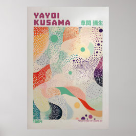 Póster Yayoi Kusama Print, Modern Art Print, Maximalist