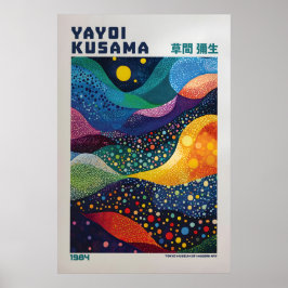 Póster Yayoi Kusama Print, Modern Art Print, Maximalist