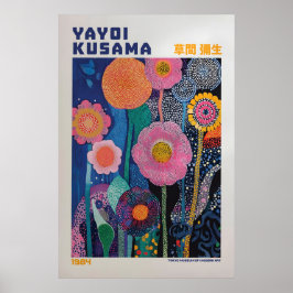Póster Yayoi Kusama Print, Modern Art Print, Maximalist