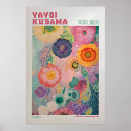 Póster Yayoi Kusama Print, Modern Art Print, Maximalist
