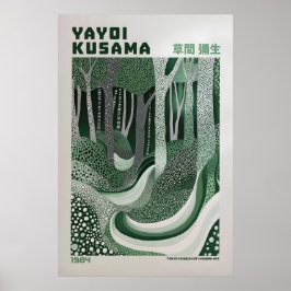 Póster Yayoi Kusama Print, Modern Art Print, Maximalist