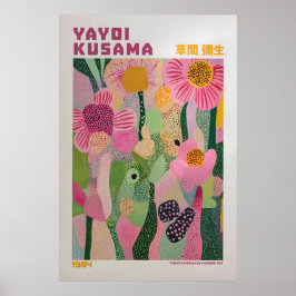 Póster Yayoi Kusama Print, Modern Art Print, Maximalist