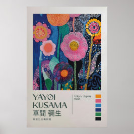 Póster Yayoi Kusama Print, Modern Art Print, Maximalist