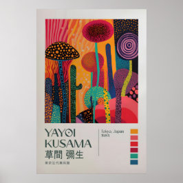 Póster Yayoi Kusama Print, Modern Art Print, Yayoi Kusama