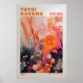 Póster Yayoi Kusama Print, Modern Art Print, Yayoi Kusama