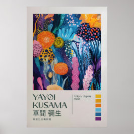 Póster Yayoi Kusama Print, Modern Art Print, Yayoi Kusama