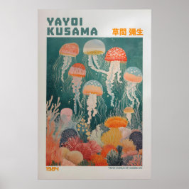 Póster Yayoi Kusama Print, Modern Art Print, Yayoi Kusama