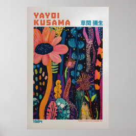 Póster Yayoi Kusama Print, Modern Art Print, Yayoi Kusama