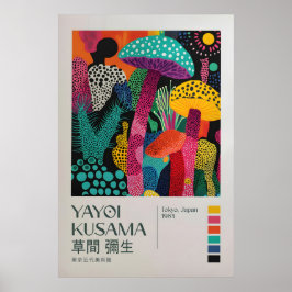 Póster Yayoi Kusama Print, Modern Art Print, Yayoi Kusama