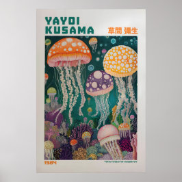 Póster Yayoi Kusama Print, Modern Art Print, Yayoi Kusama