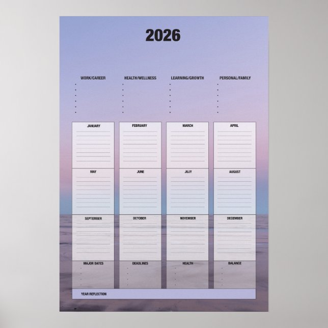 Póster Yearly Planner (Frente)
