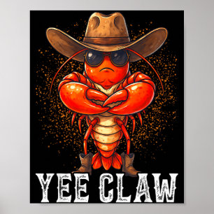 Póster Yee garra divertida langostinos hervidos vaquero m