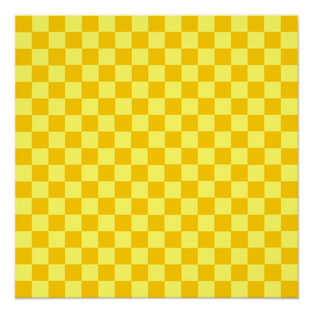 Póster Yellow Combination Classic Checkerboard by STaylor (Anverso)