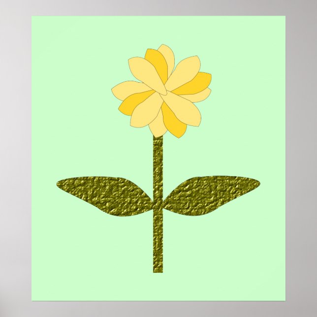 Póster Yellow Daisy Flower Print (Frente)