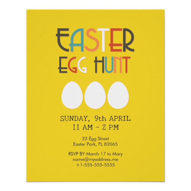 Póster Yellow Easter Egg Hunt (Anverso)