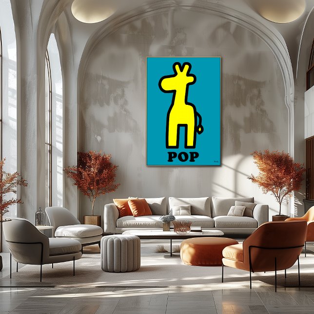 Póster Yellow Giraffe Pop Art Personalizado audaz Silhoue (Subido por el creador)