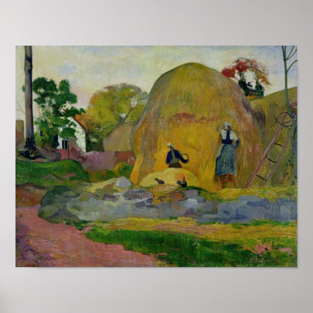 Póster Yellow Haystacks, or Golden Harvest, 1889 (Frente)