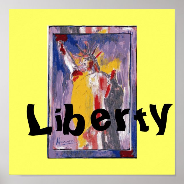 Póster Yellow liberty poster prints (Frente)
