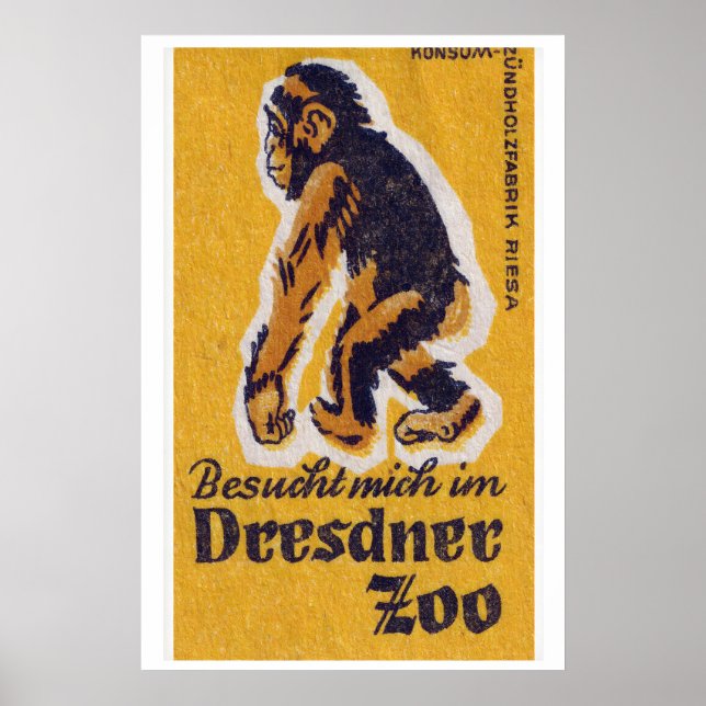 Póster Yellow Monkey - Matchbox Print - Aesthetic Wall (Frente)