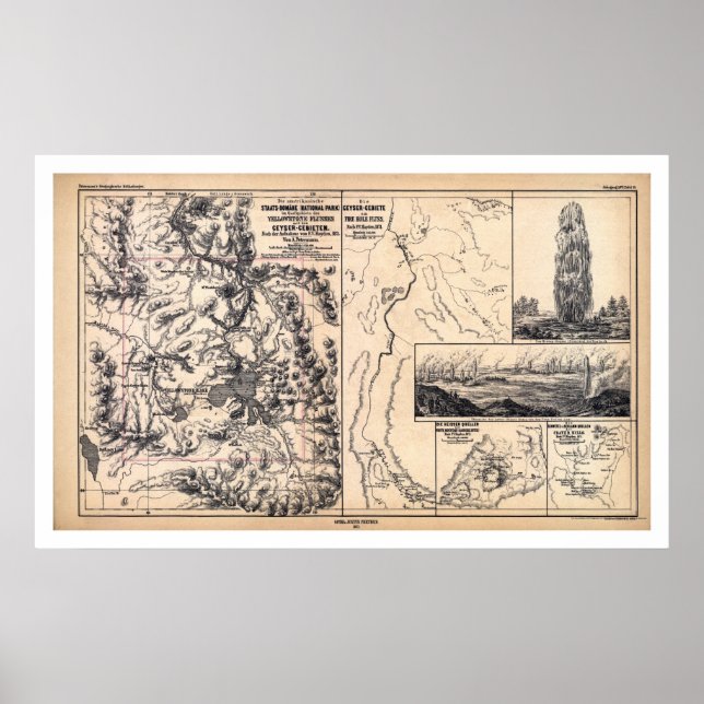 Póster Yellowstone In German Poster 1871 (Frente)