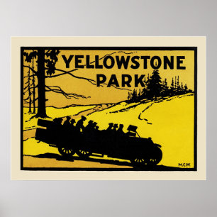 Póster Yellowstone Park